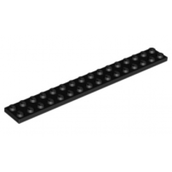 Plaat 2x16 Black